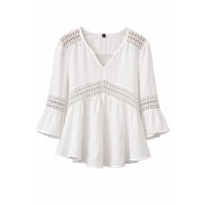 Bohemian Flared Sleeve Blouse Womens Size M Hippie Beachy Festival Etherial Boho